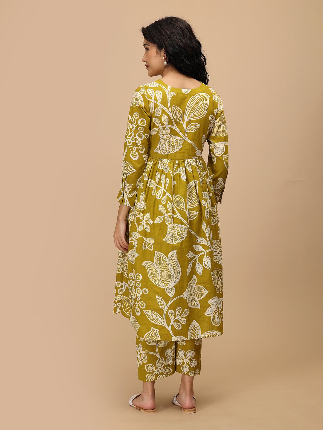  Mustard-ly Magical Nursing and Maternity Anarkali Kurta Set Mustard