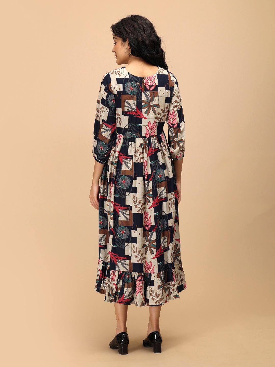  Muted Muse Maternity and Nursing Dress Multi