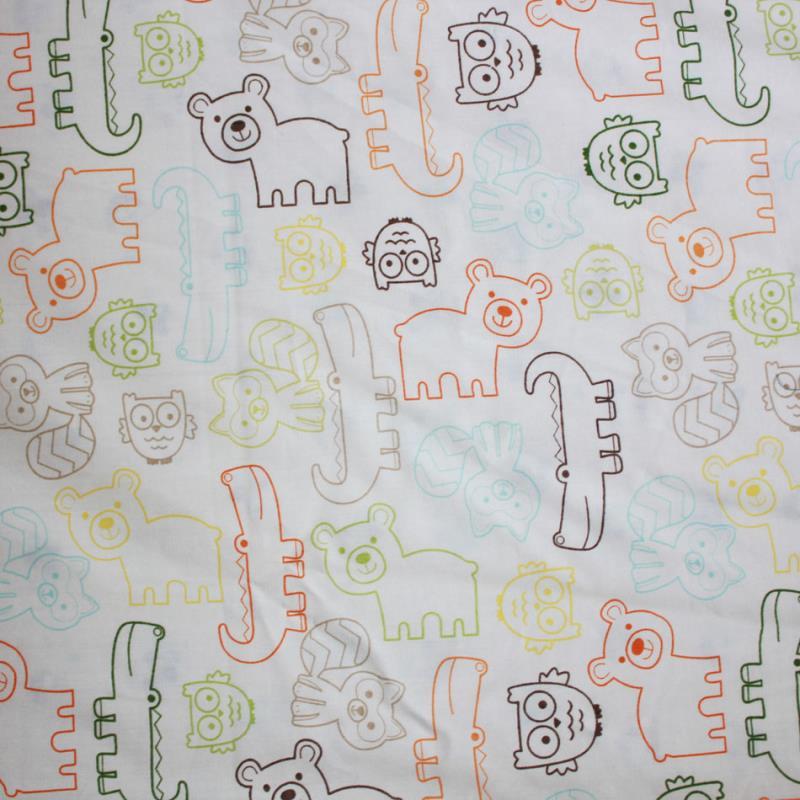 My Animal Kingdom Printed Cotton Crib Sheet For Babies