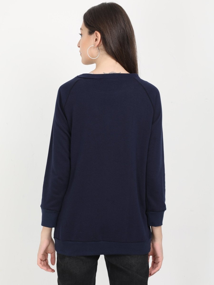  Navy Blue Maternity and Nursing Sweatshirt Navy