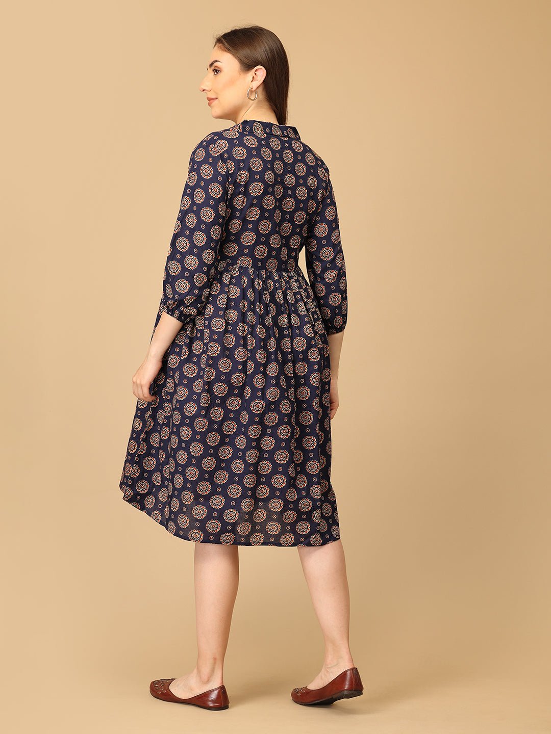  Navy Neat Maternity and Nursing Dress Navy