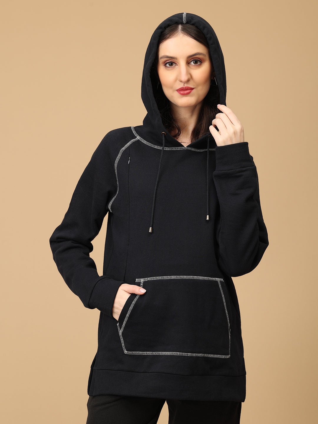  Navy & Nice Maternity and Nursing Sweatshirt Hoodie Navy