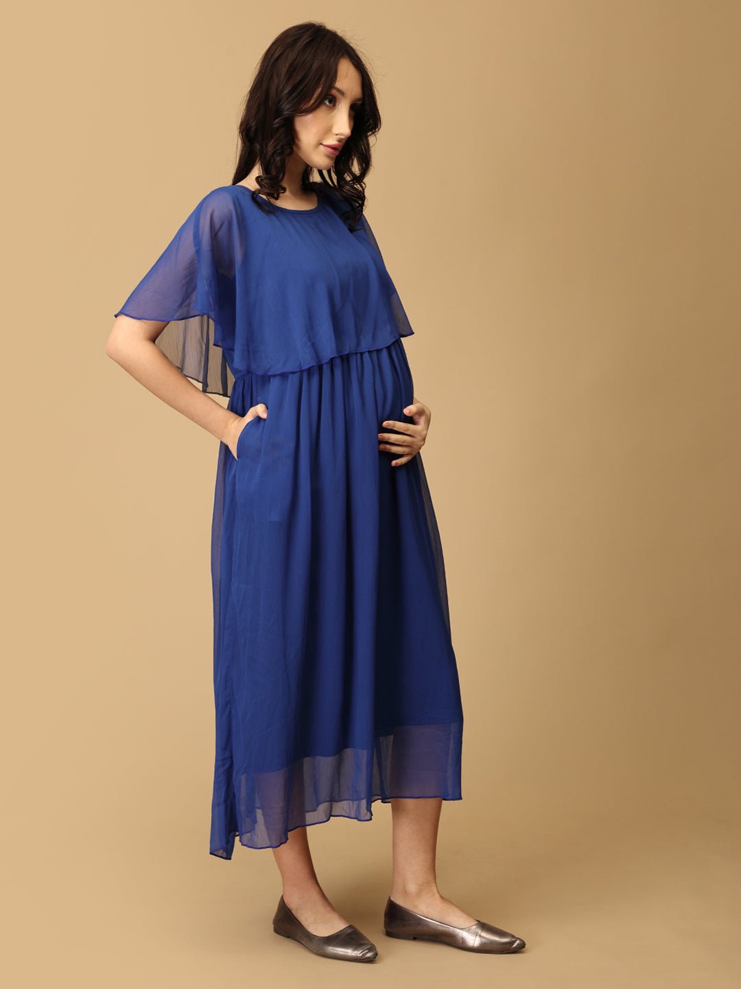  Nebula Grace Maternity and Nursing Dress Blue