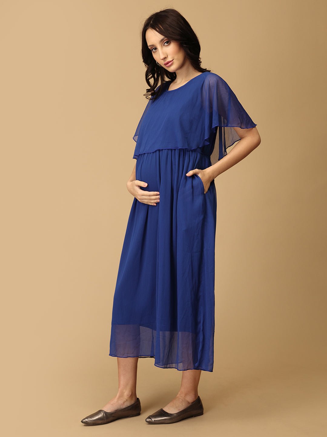  Nebula Grace Maternity and Nursing Dress Blue