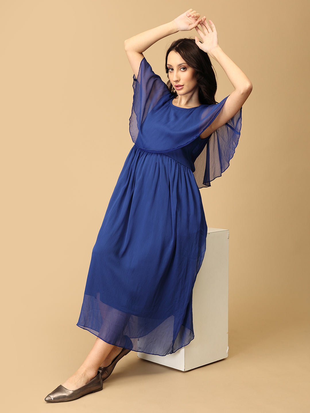  Nebula Grace Maternity and Nursing Dress Blue