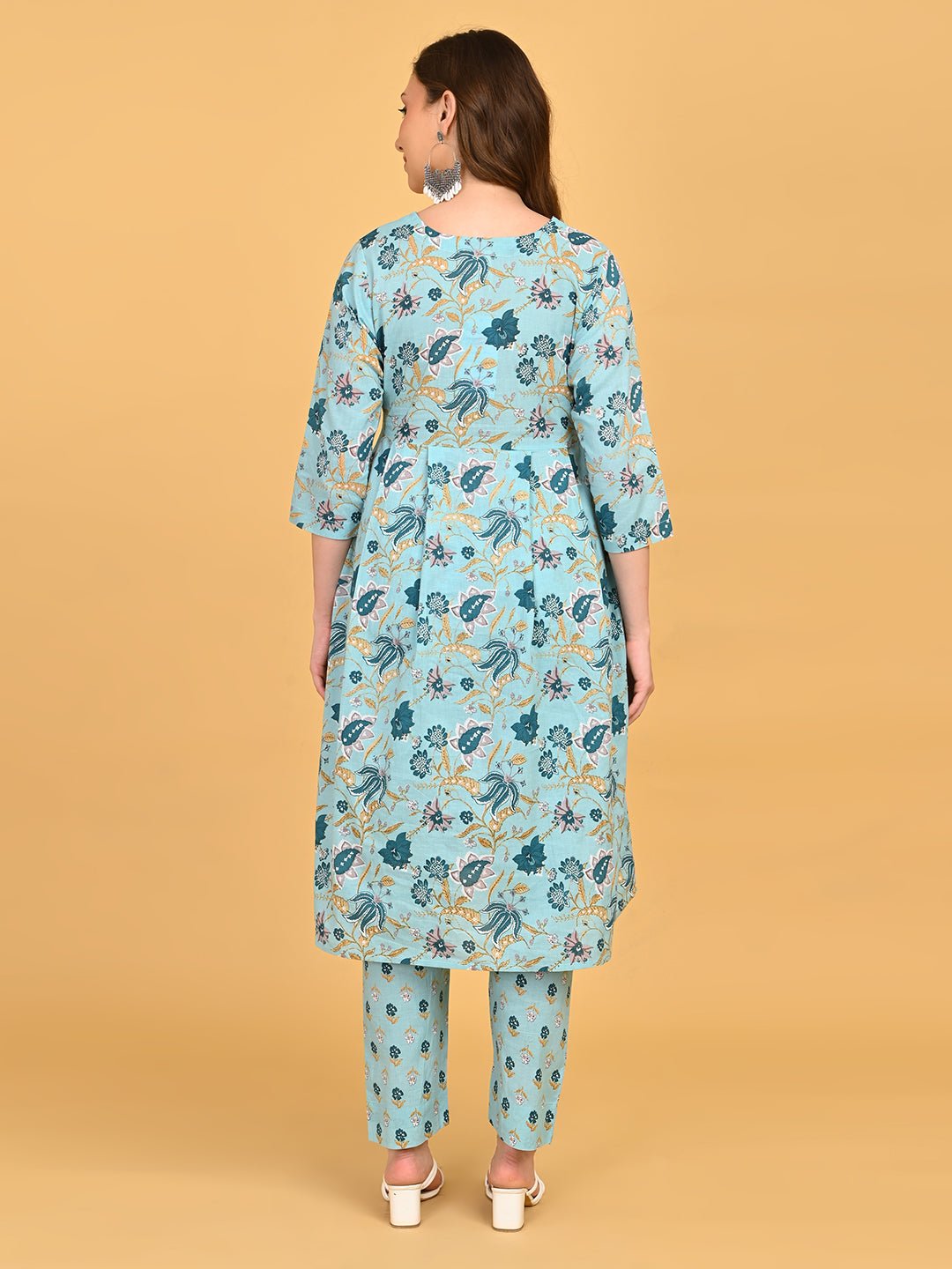  Neelam Saaz Maternity and Nursing Kurta Set Blue