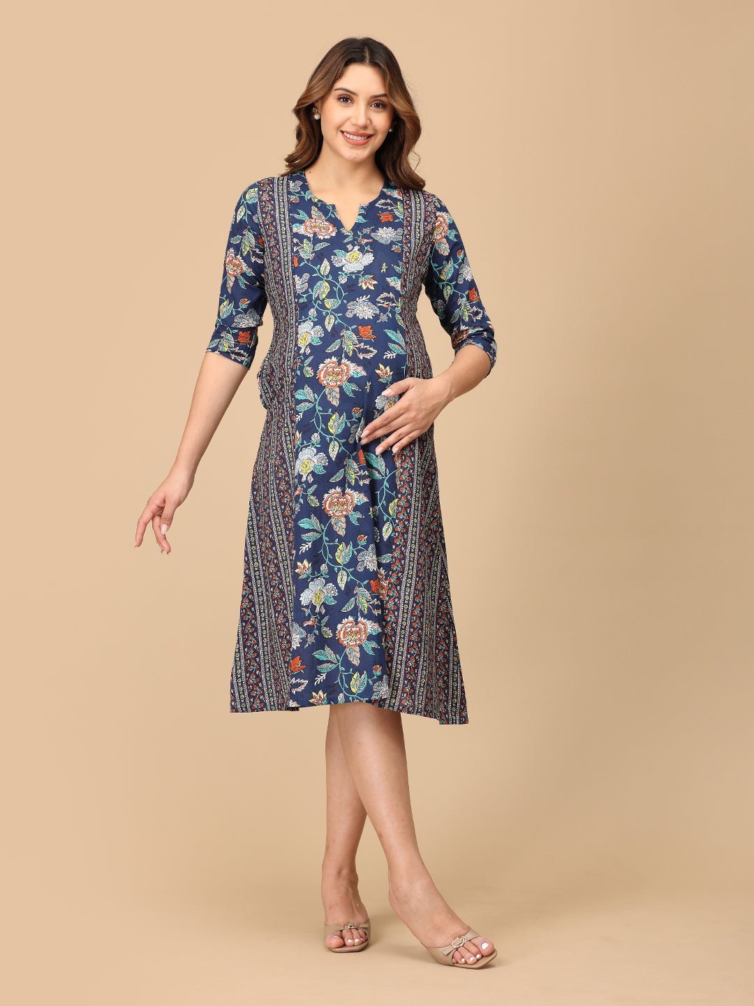  Neeloufer Maternity and Nursing Kurti Dress Multi