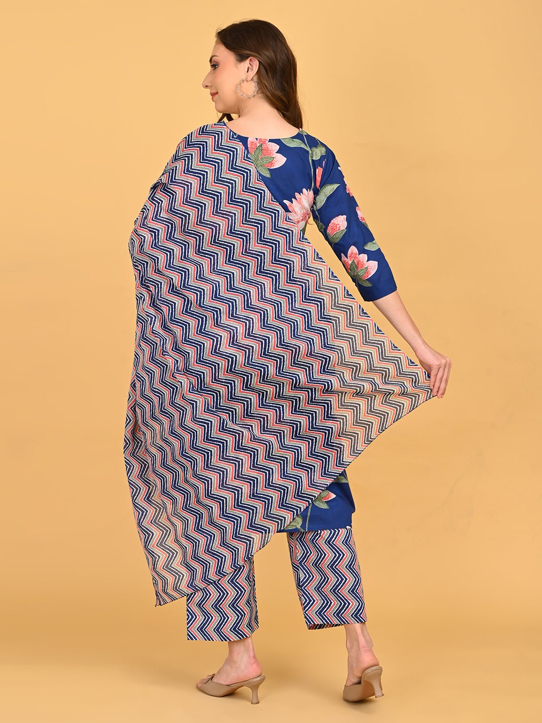  NeelVaani Maternity and Nursing Kurta Set Navy Blue