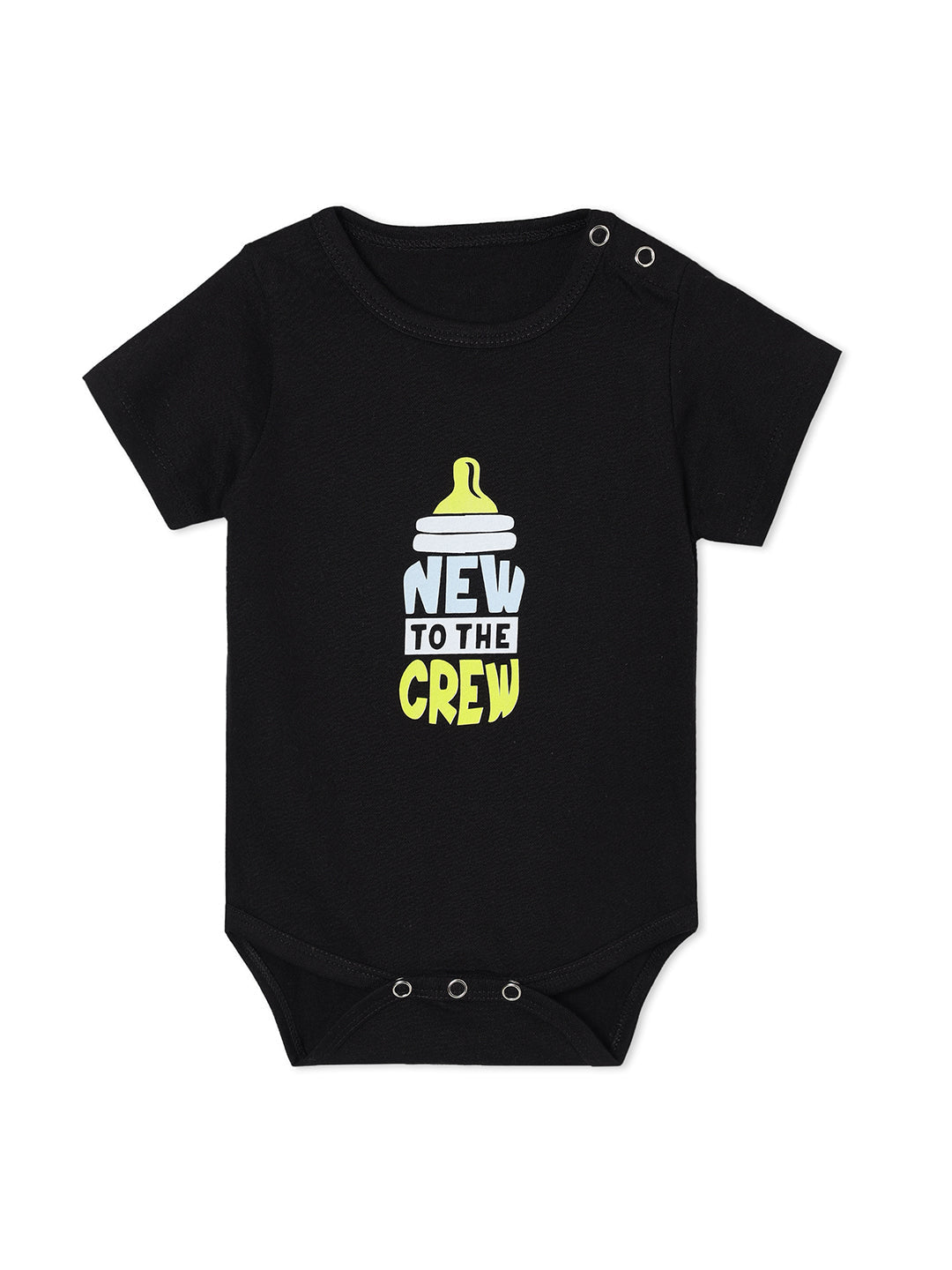  New to the Crew Black Baby Onesie