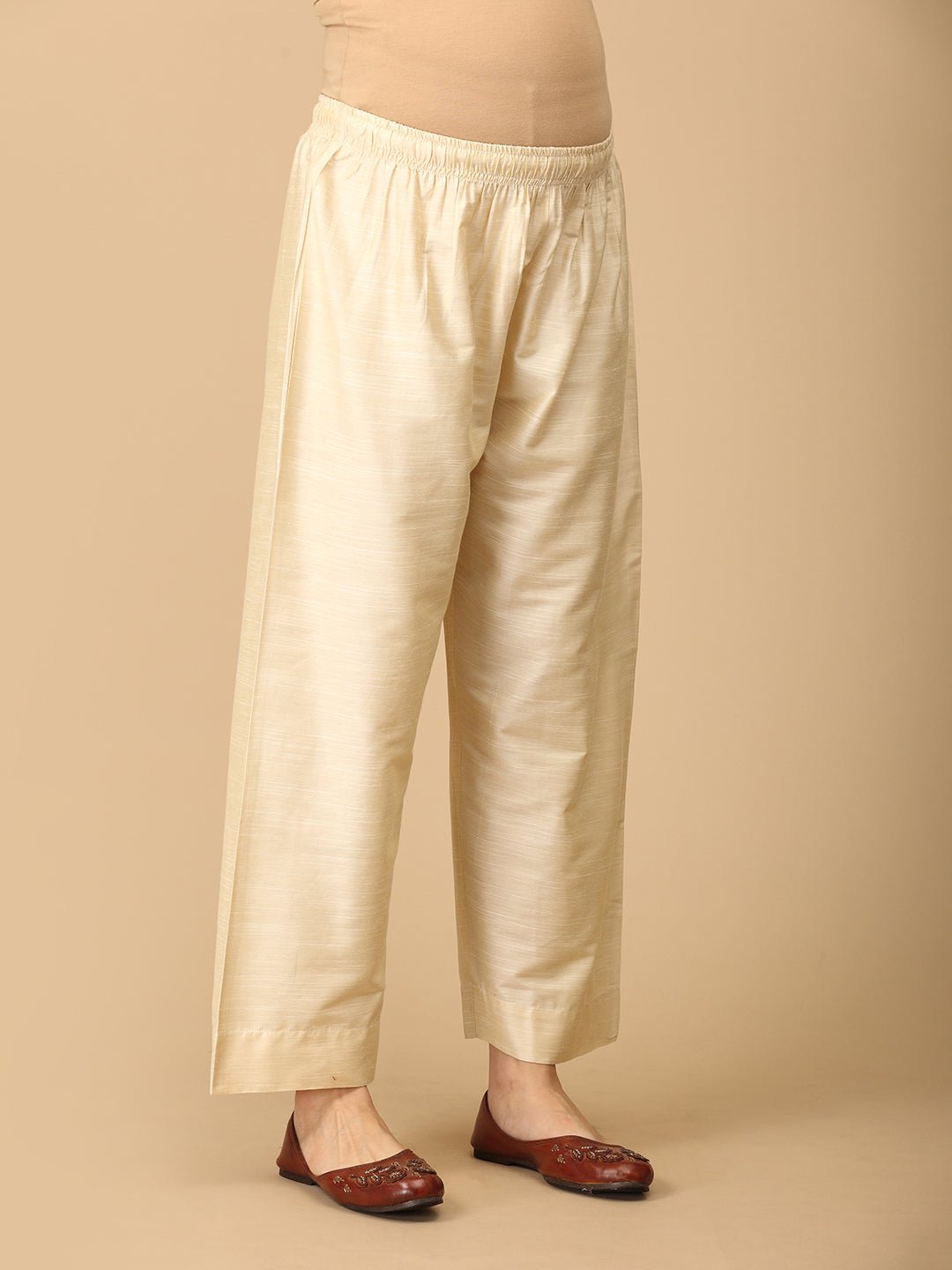  Noorlan Maternity and Nursing Silk Kurta Set Off White