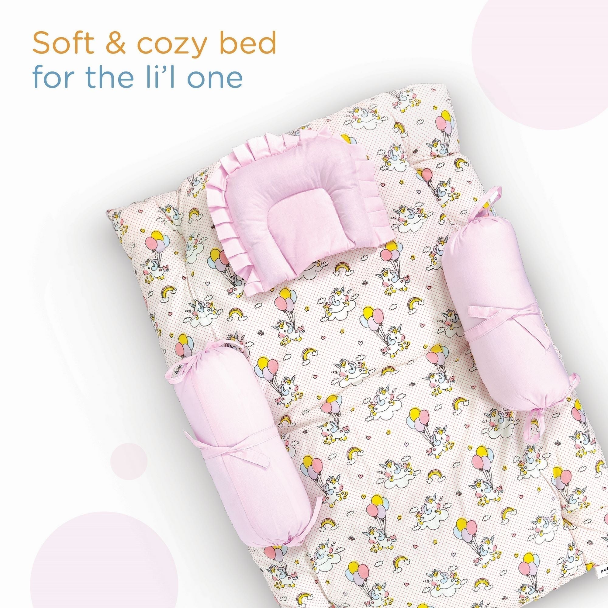 Unicorn Cotton 4 Pcs Gadda Nightsuit Set For Kids
