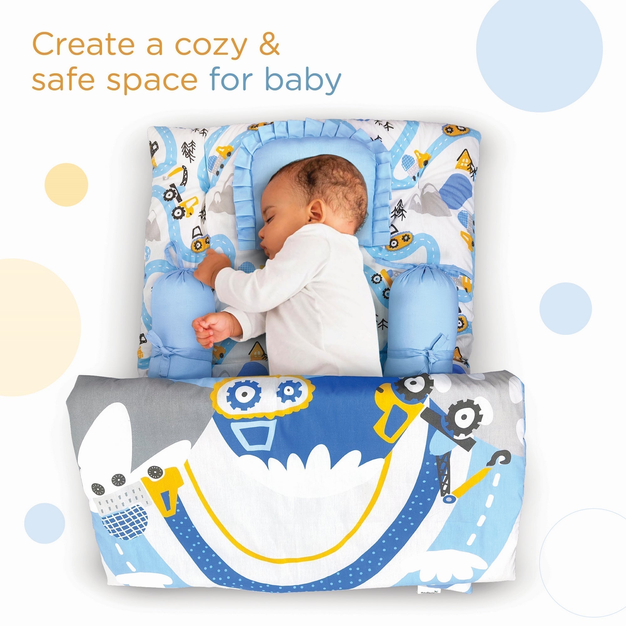 Transport 5 Piece Cotton Baby Bedding Gadda Set For Kids
