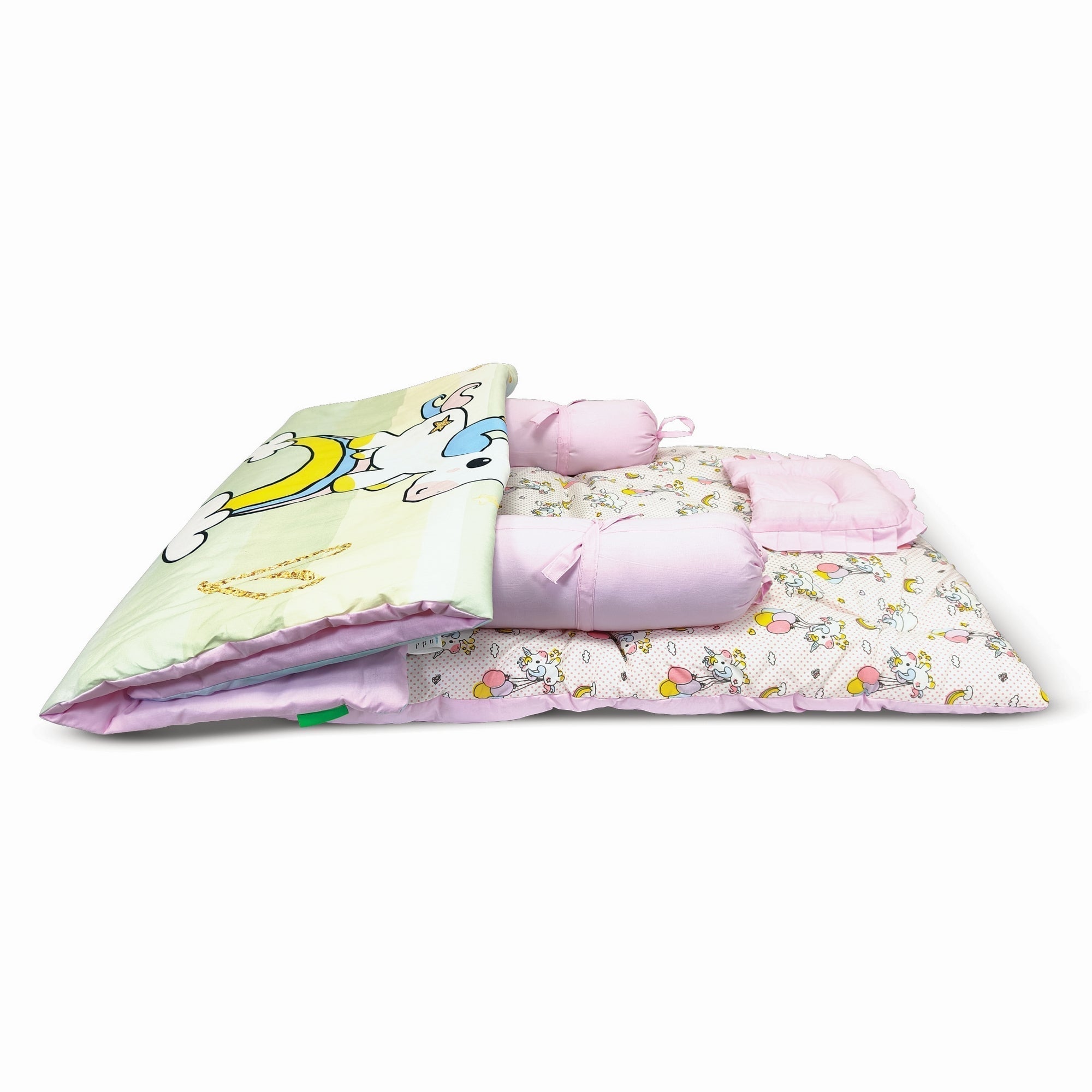 Unicorn 5 Piece Cotton Baby Bedding Gadda Set For Kids