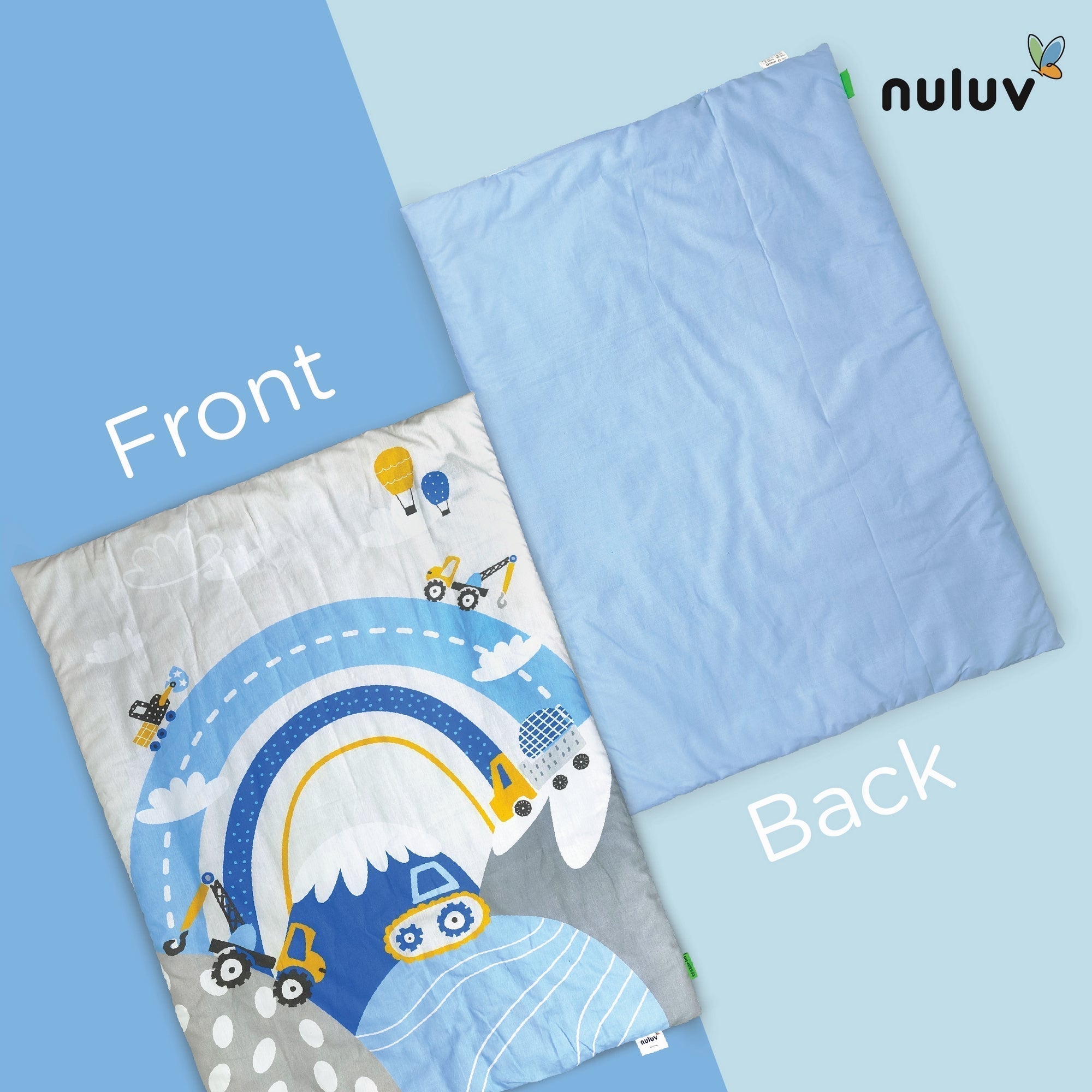 White Transport Cotton Quilt Nightsuit Set For Kids
