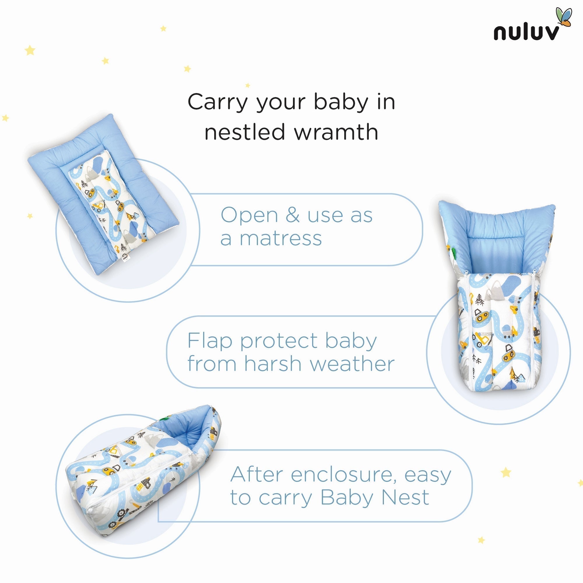 Transport 100% Cotton Carry Nest Carrier For Babies
