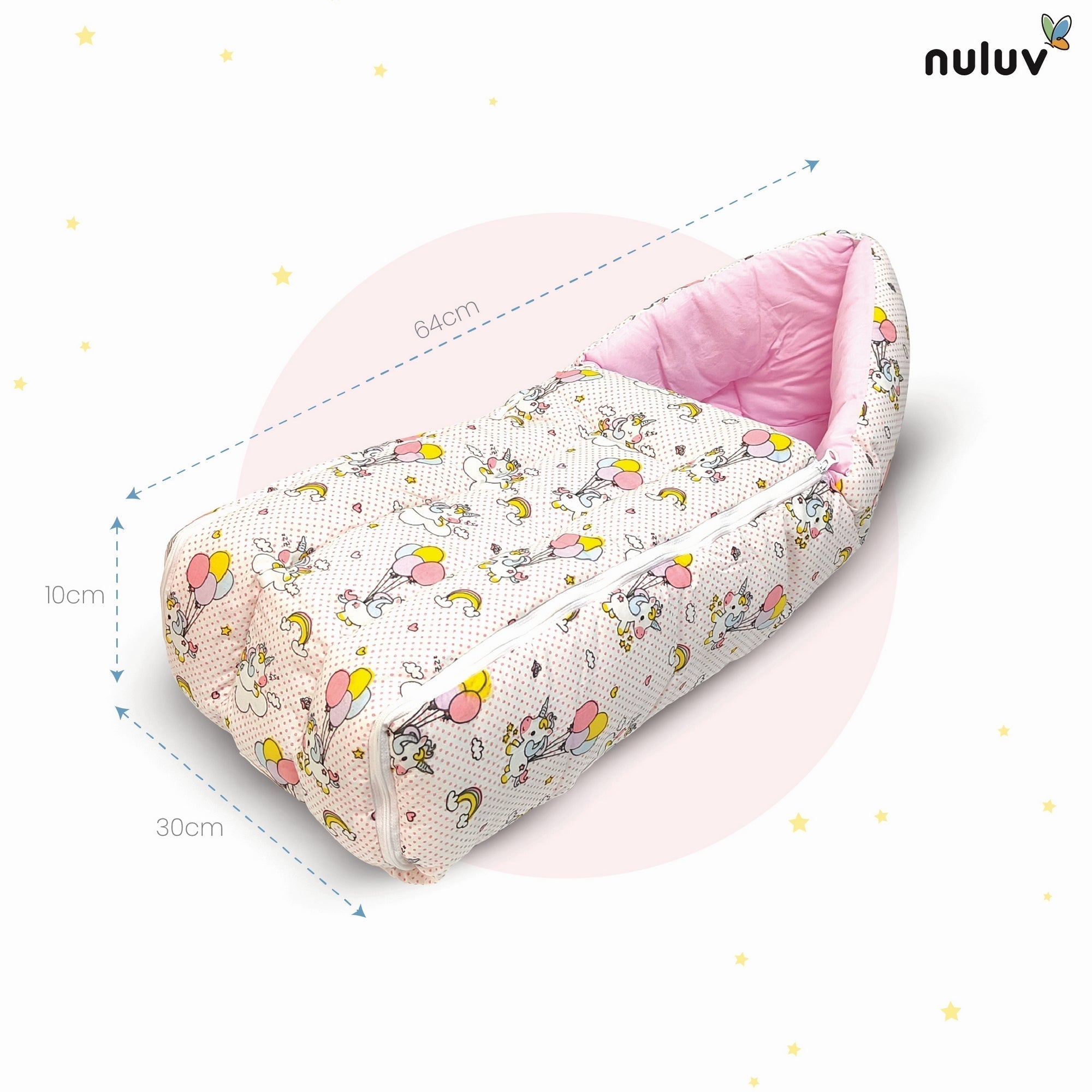 Unicorn Printed Cotton Carry Nest Carrier For Babies