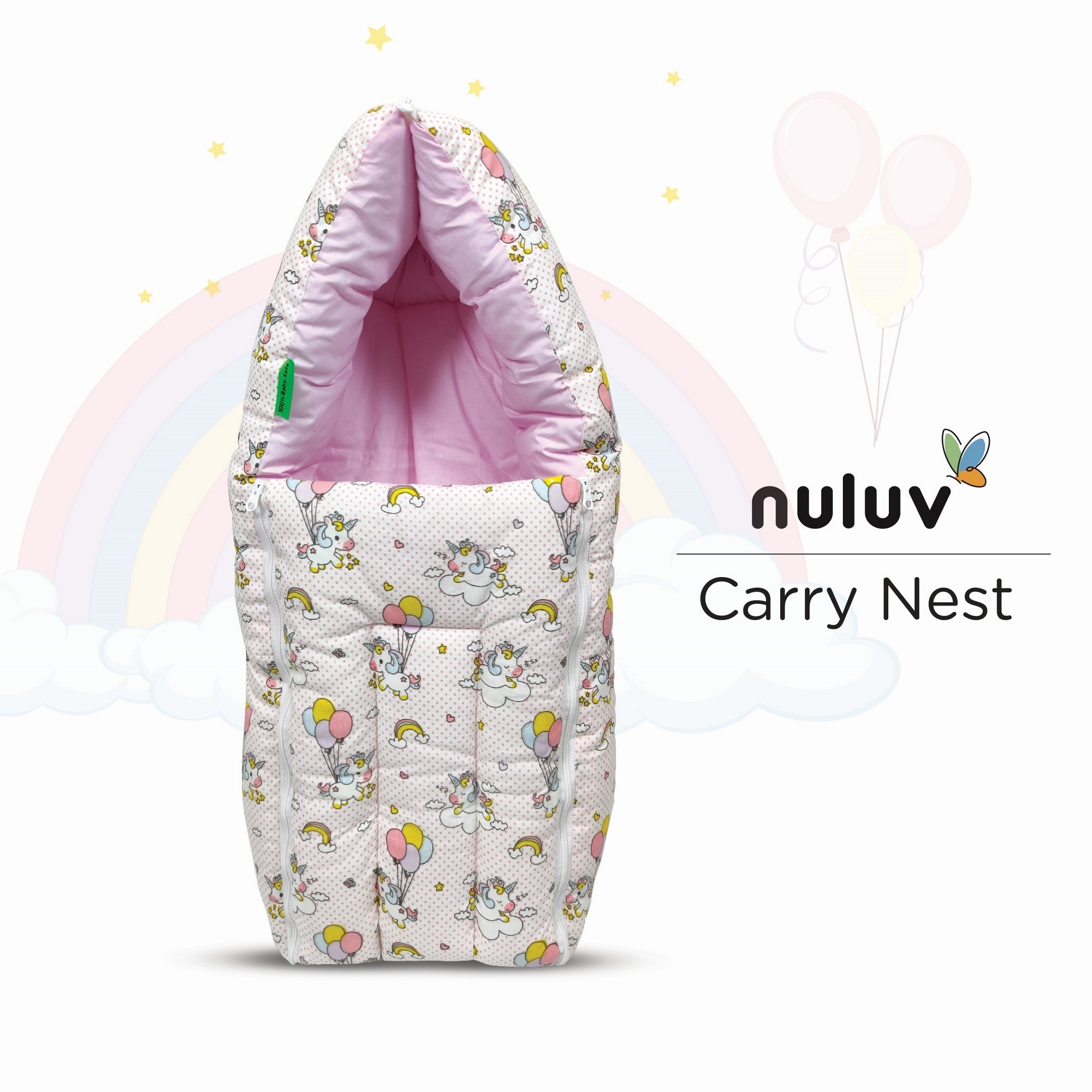 Unicorn Printed Cotton Carry Nest Carrier For Babies