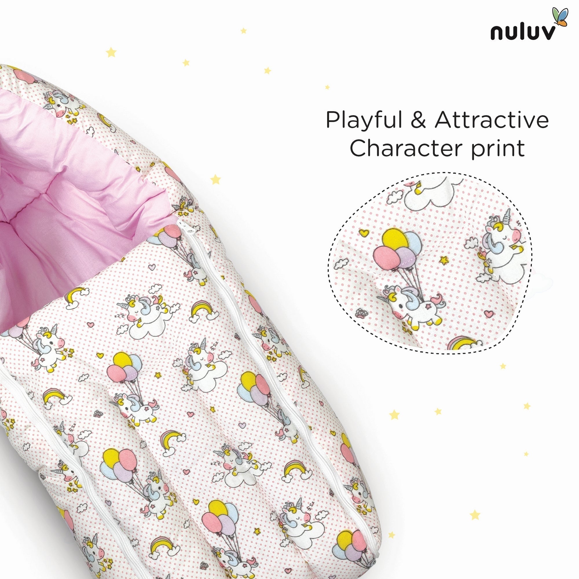 Unicorn Printed Cotton Carry Nest Carrier For Babies