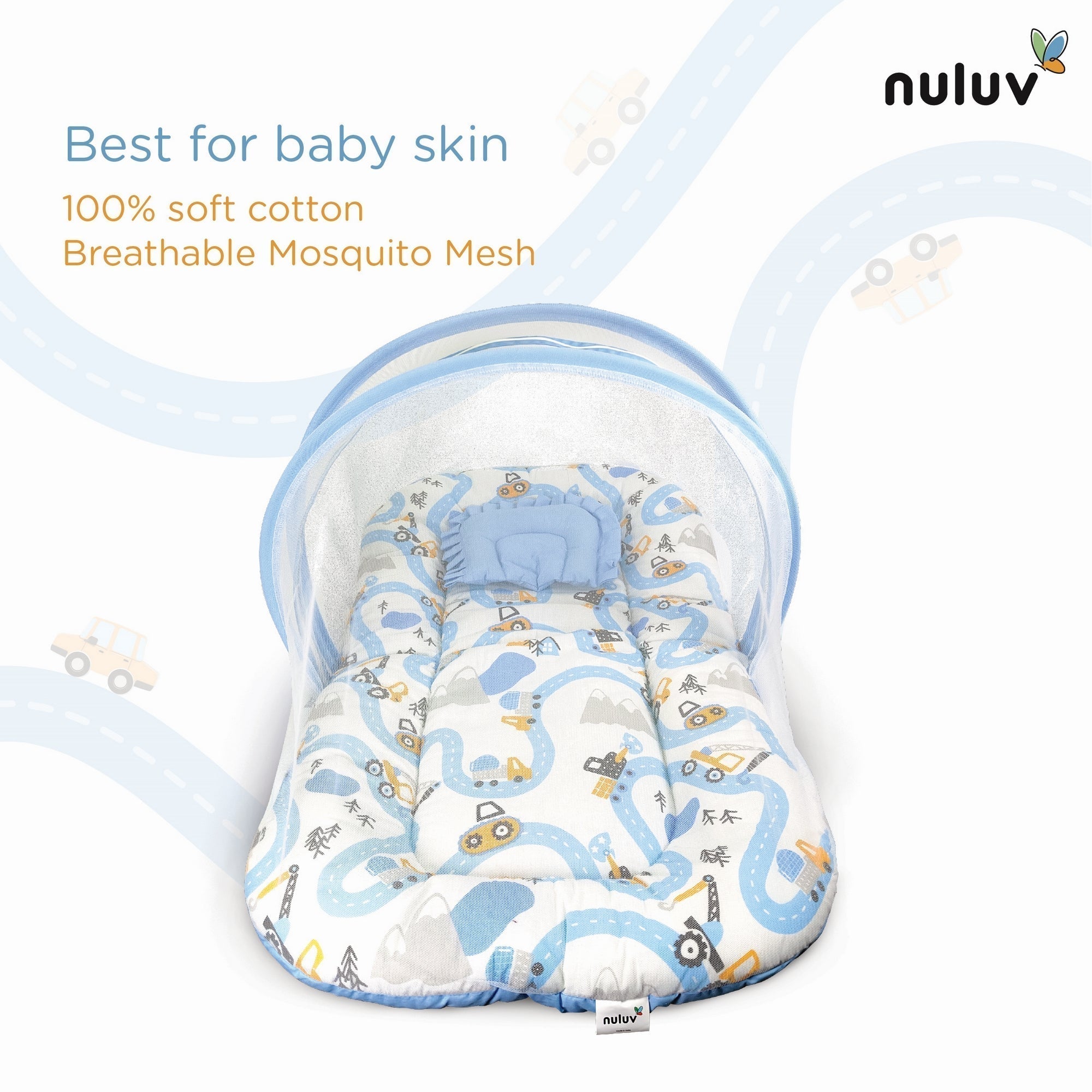 Transport Cotton Mosquito Net Set With Pillow For Babies