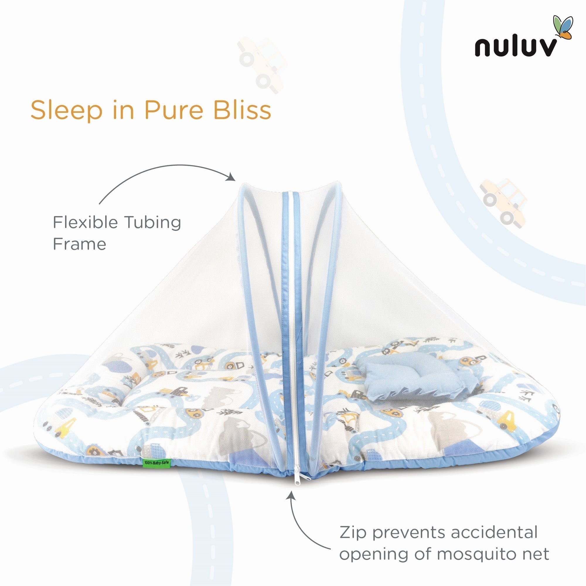 Transport Cotton Mosquito Net Set With Pillow For Babies