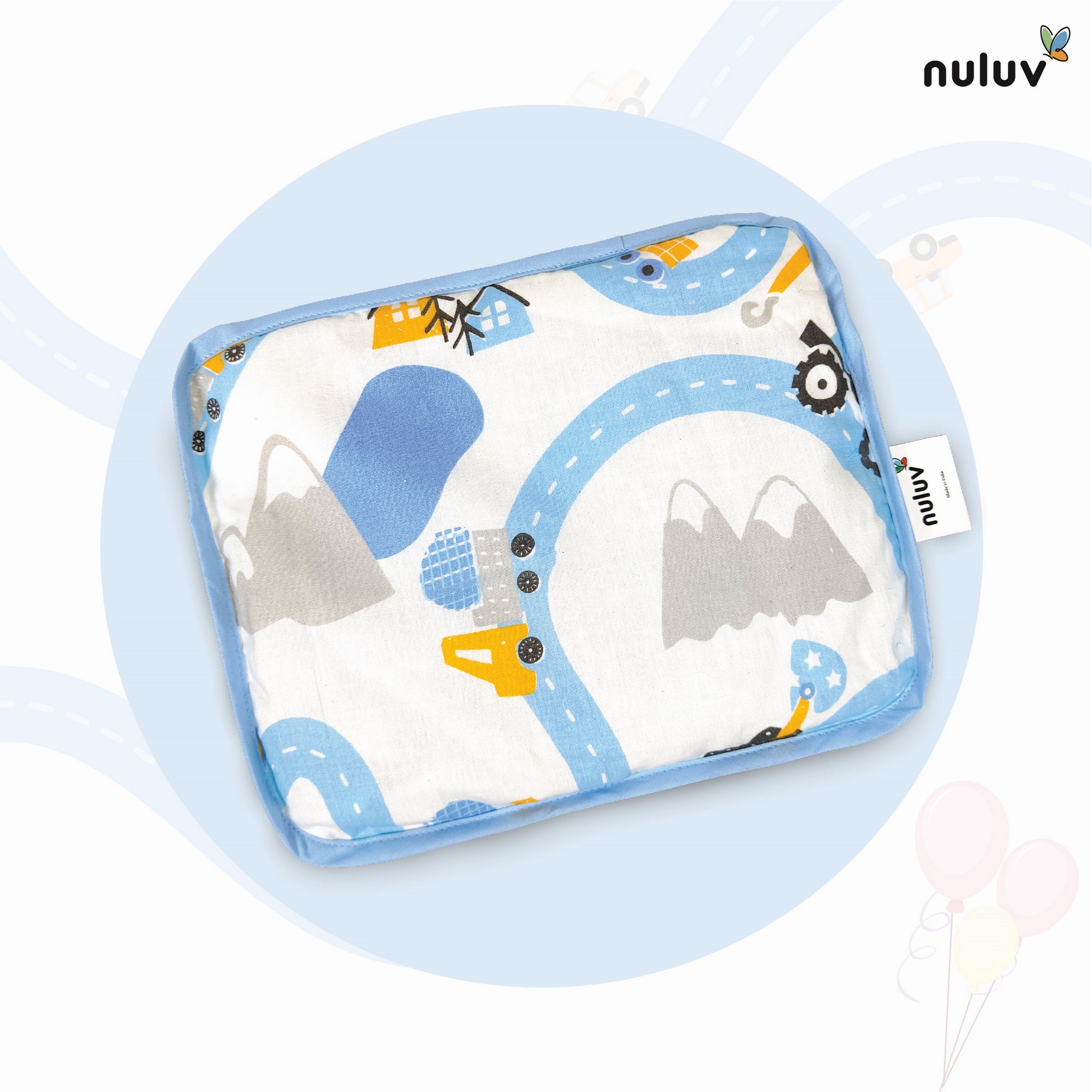 Transport 100% Cotton Rai Mustard Seed Baby Pillow For Newborns