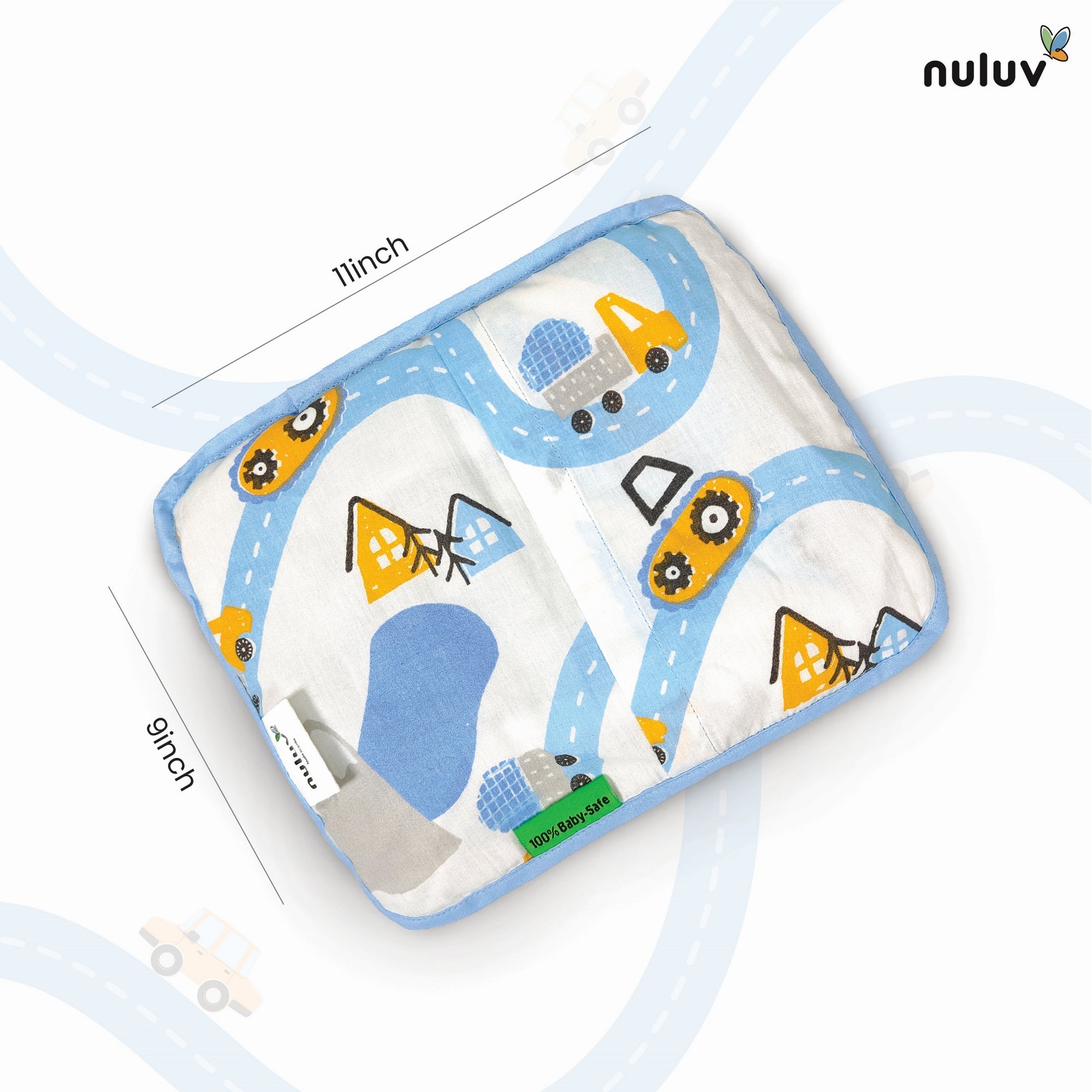 Transport 100% Cotton Rai Mustard Seed Baby Pillow For Newborns