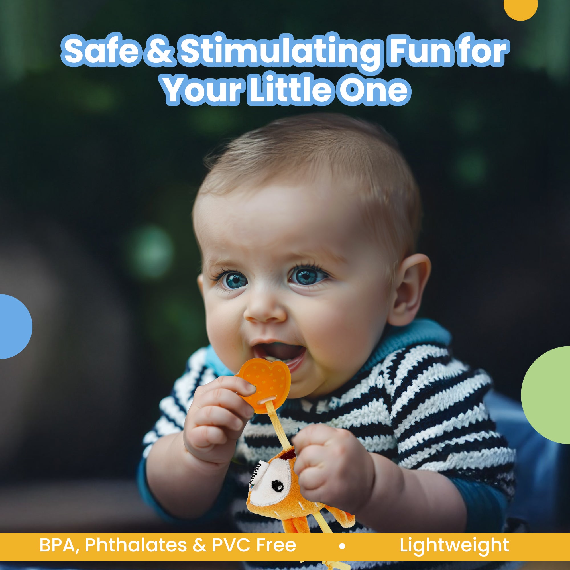 Nuluv Fox Soft Toy Silicone Teether For Babies
