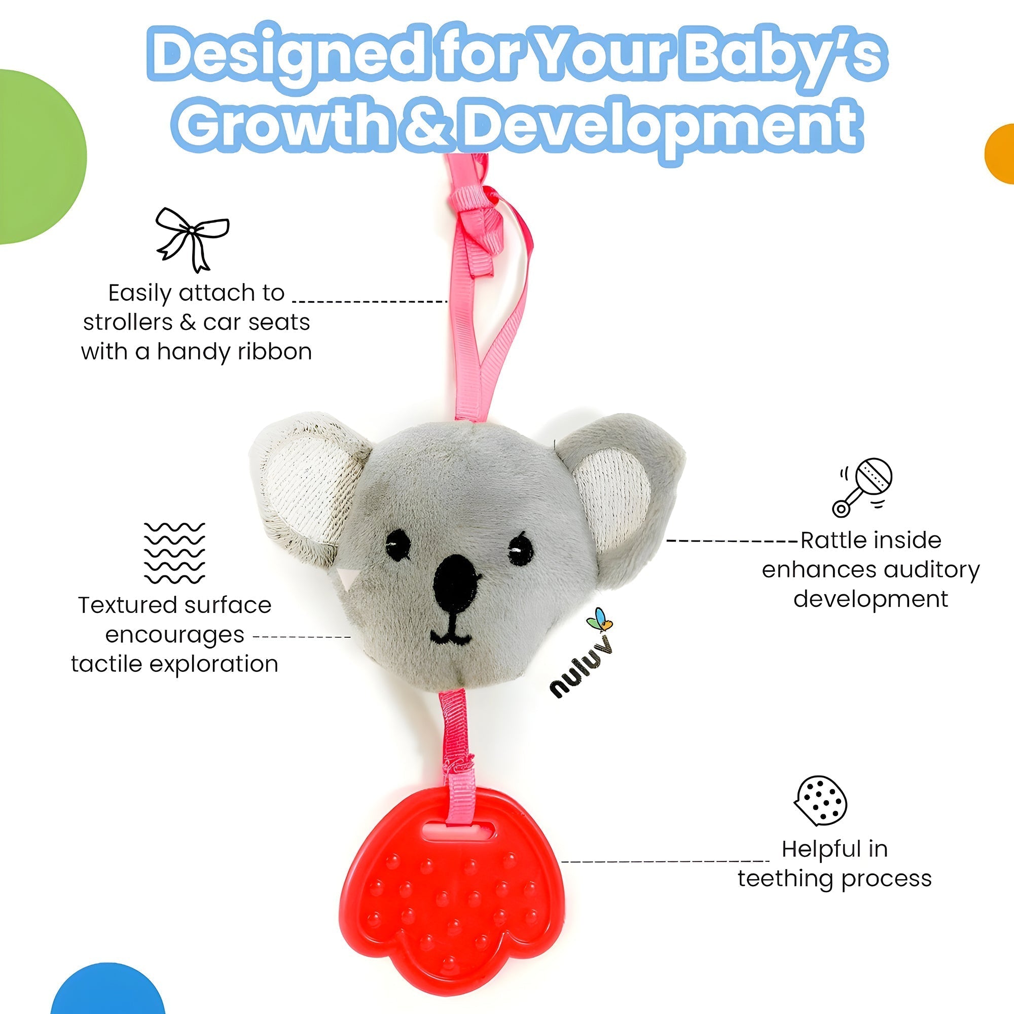 Nuluv Soft Toys Koala Teether For Babies
