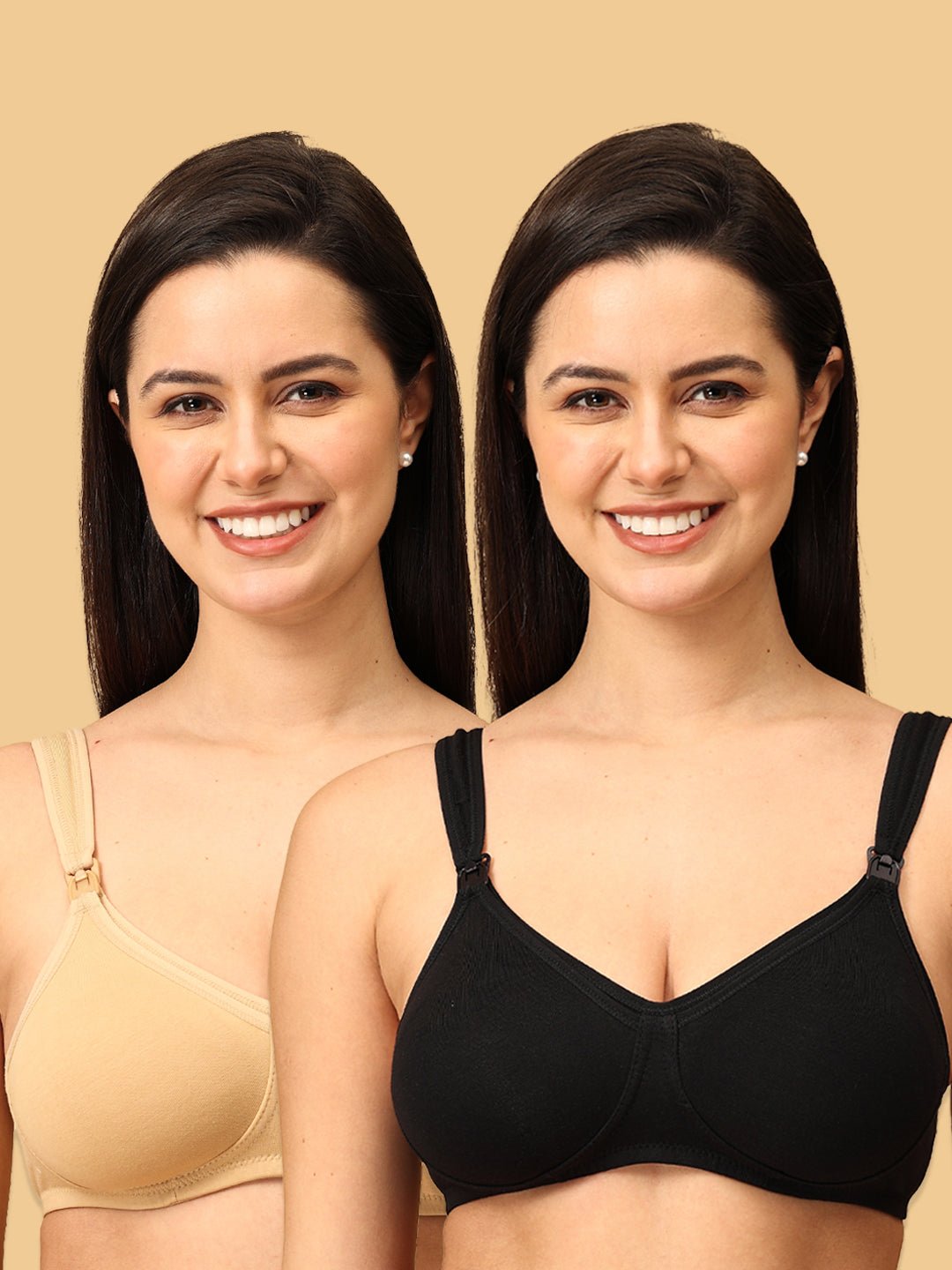  Nursing & Feeding Non-Padded Bra Combo of 2