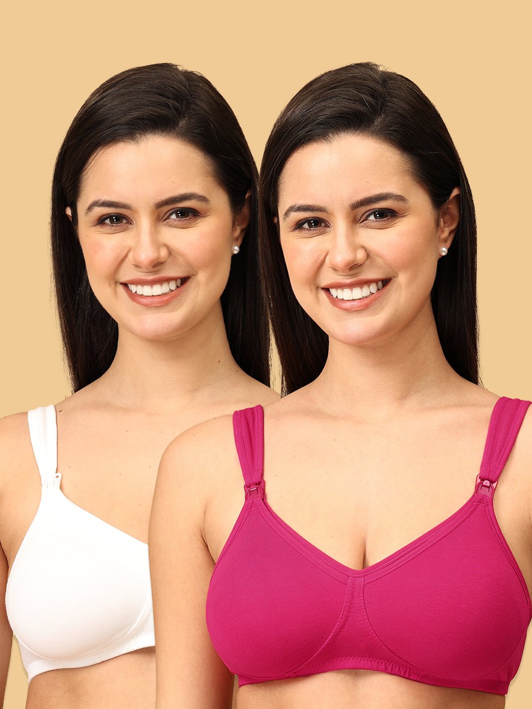  Nursing & Feeding Non-Padded Bra Combo of 2