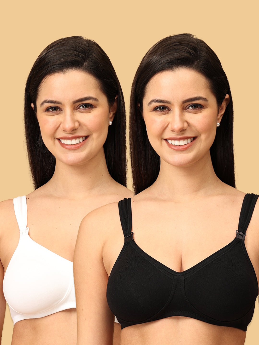  Nursing & Feeding Non-Padded Bra Combo of 2