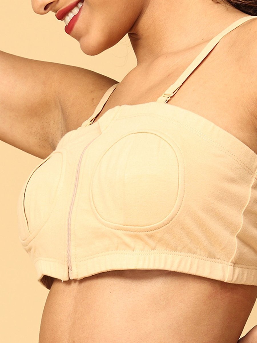  Hands Free Nursing Pumping Bra Beige