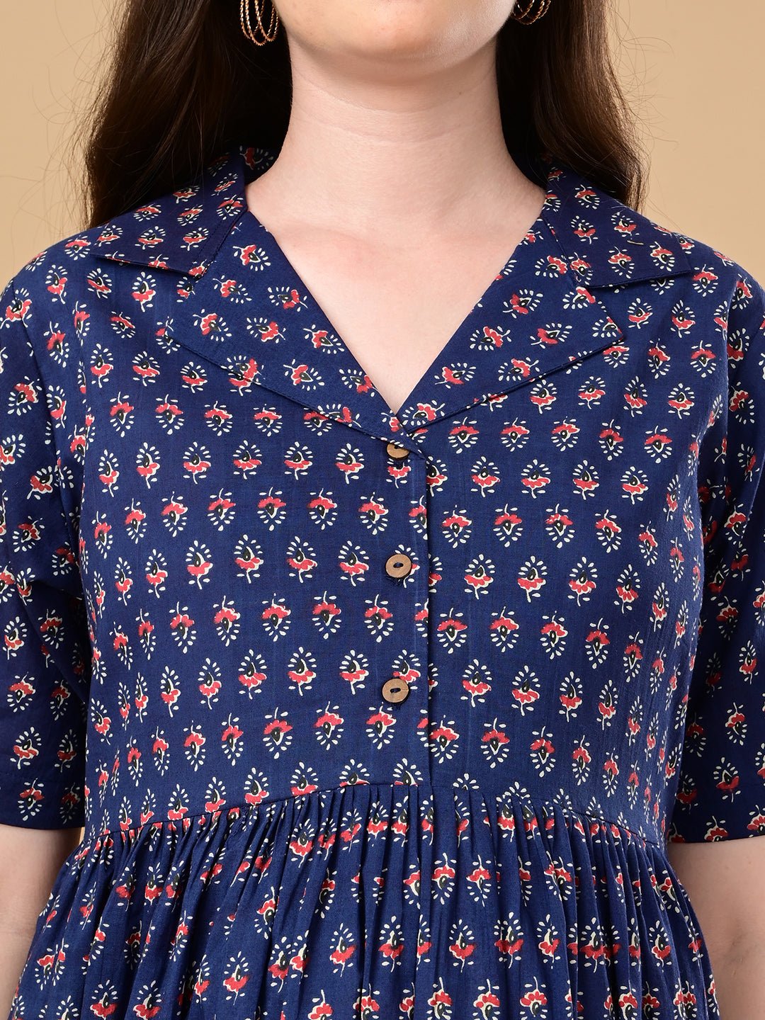  Off-Duty Navy Maternity and Nursing Dress Navy Blue