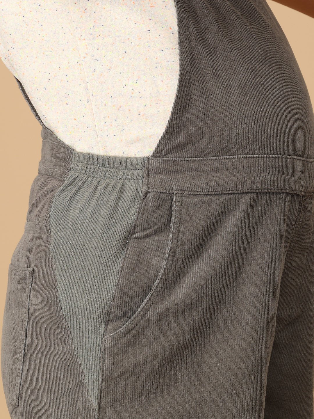  Olive Corduroy Maternity Dungaree Olive