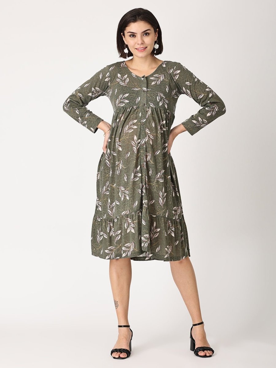  Olive Garden Maternity and Nursing Dress Olive