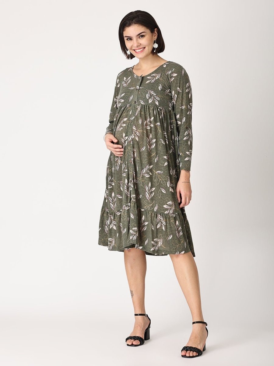  Olive Garden Maternity and Nursing Dress Olive