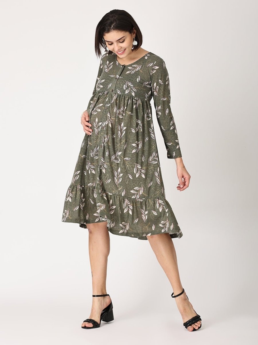  Olive Garden Maternity and Nursing Dress Olive
