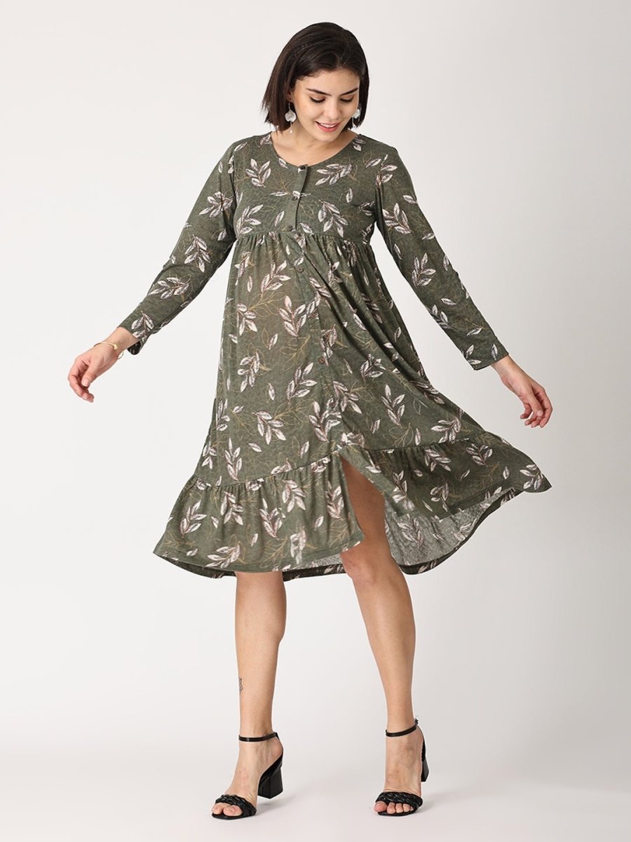  Olive Garden Maternity and Nursing Dress Olive