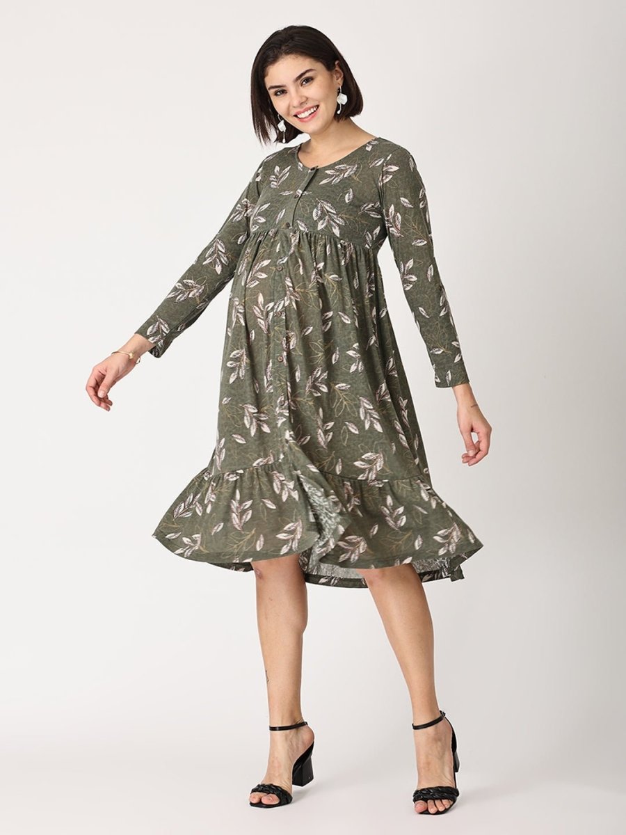  Olive Garden Maternity and Nursing Dress Olive