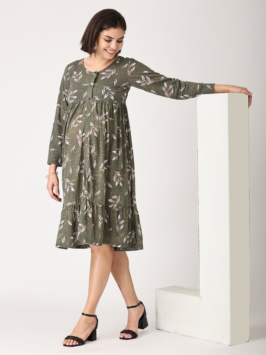 Olive Garden Maternity and Nursing Dress Olive