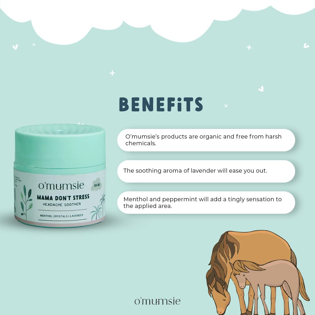O’MUMSIE Headache Soother Balm Herbal Aromatherapy Relief 0.22lb