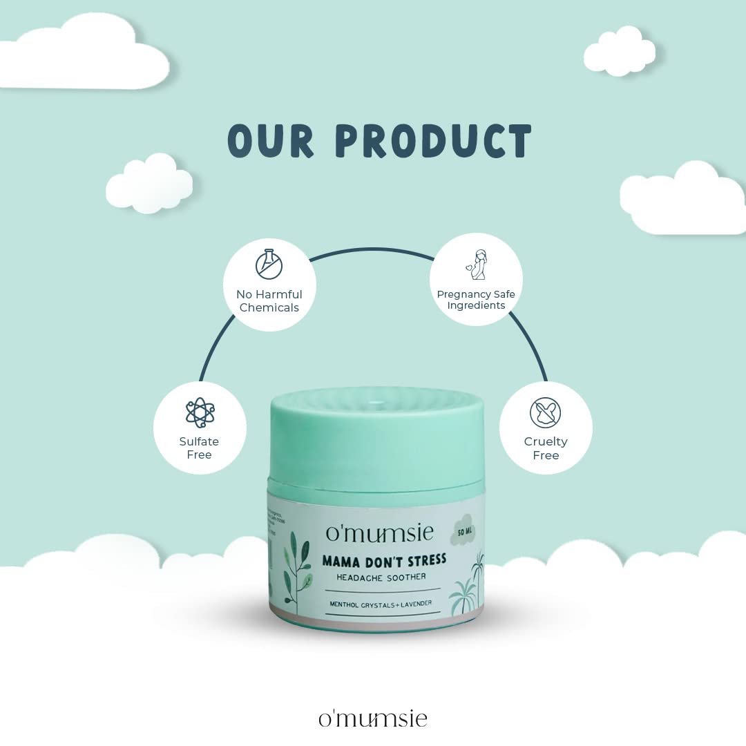 O’MUMSIE Headache Soother Balm Herbal Aromatherapy Relief 0.22lb
