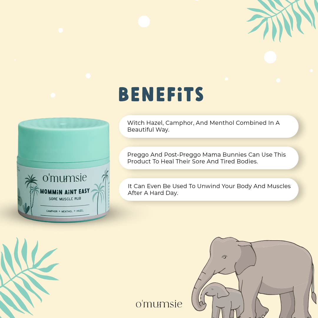 Omumsie Sore Muscle Rub For Pregnant Post-partum Moms 50g 0.11lb
