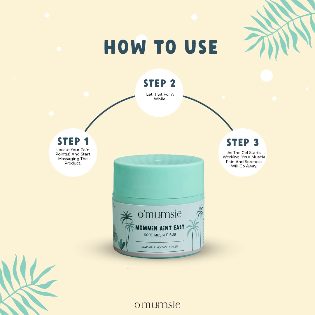 Omumsie Sore Muscle Rub For Pregnant Post-partum Moms 50g 0.11lb