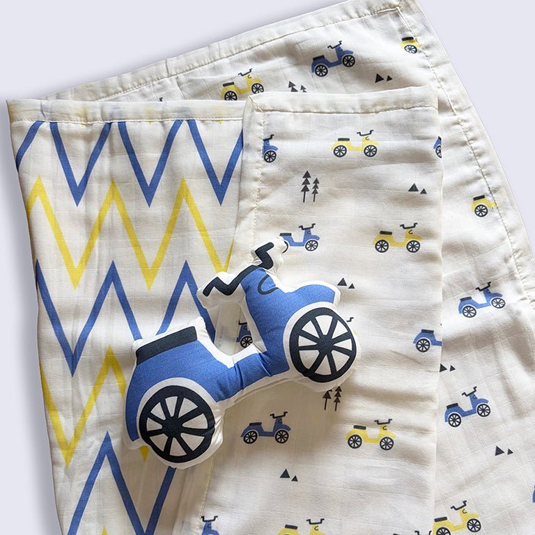 Little Rider Organic Muslin 5 Pcs Bedding Set For Babies