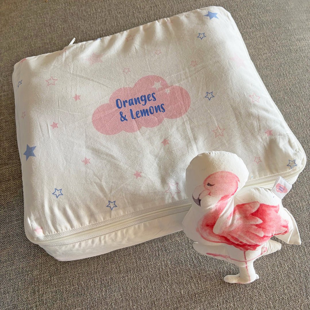 Oranges & Lemons Muslin Bedding Set For Babies