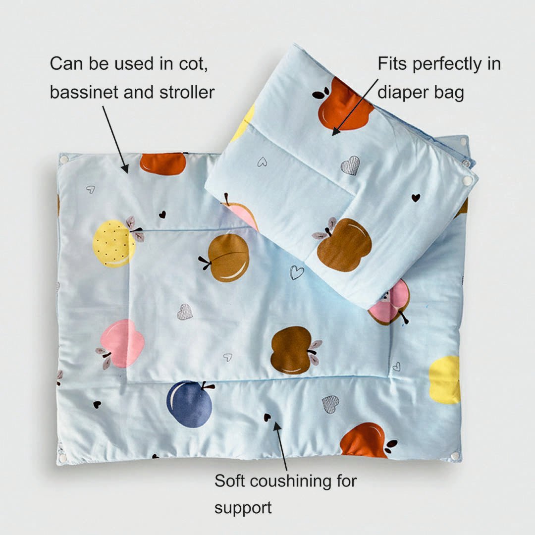 Oranges & Lemons Reusable Diaper Mat Set of 3 Light Blue 36in