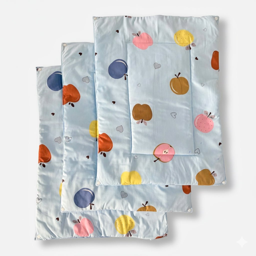 Oranges & Lemons Reusable Diaper Mat Set of 3 Light Blue 36in