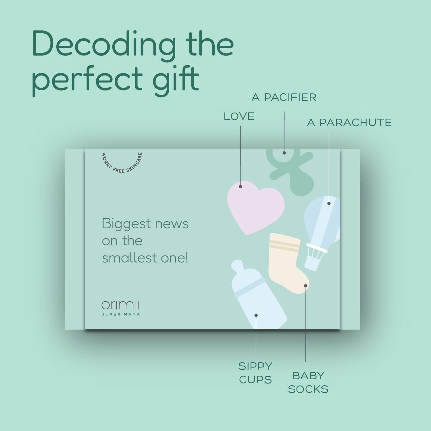 Orimii Biggest News On The Smallest One Gift Box 4.33x3.54x2.76in 0.51lb