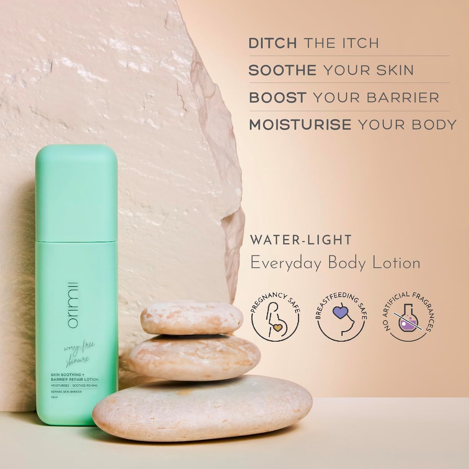 Orimii Body Lotion Moisturizes Dry Skin Pregnancy Safe Skincare 100g